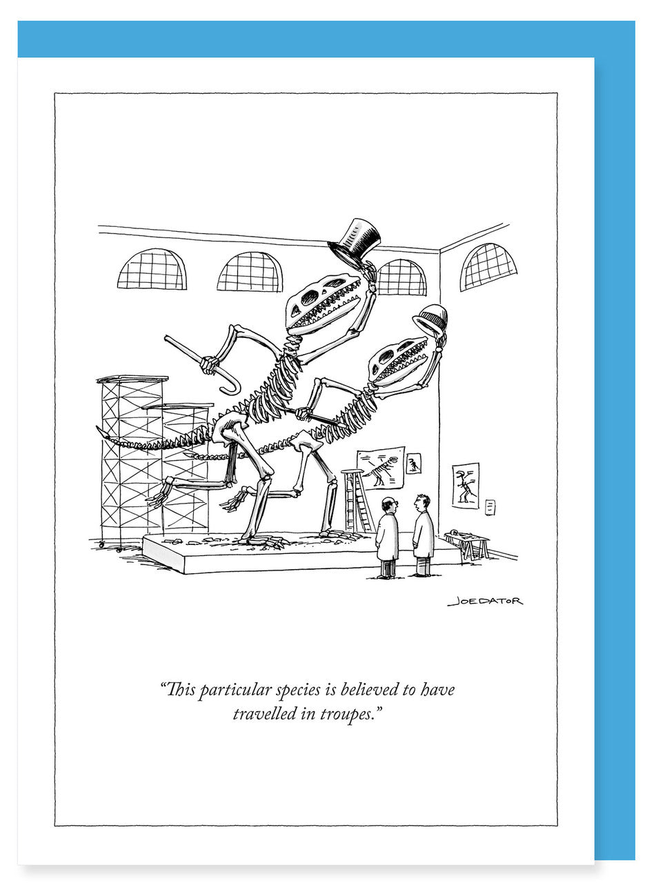 Card: New Yorker Dinosaur Dancers Card (Blank Inside)