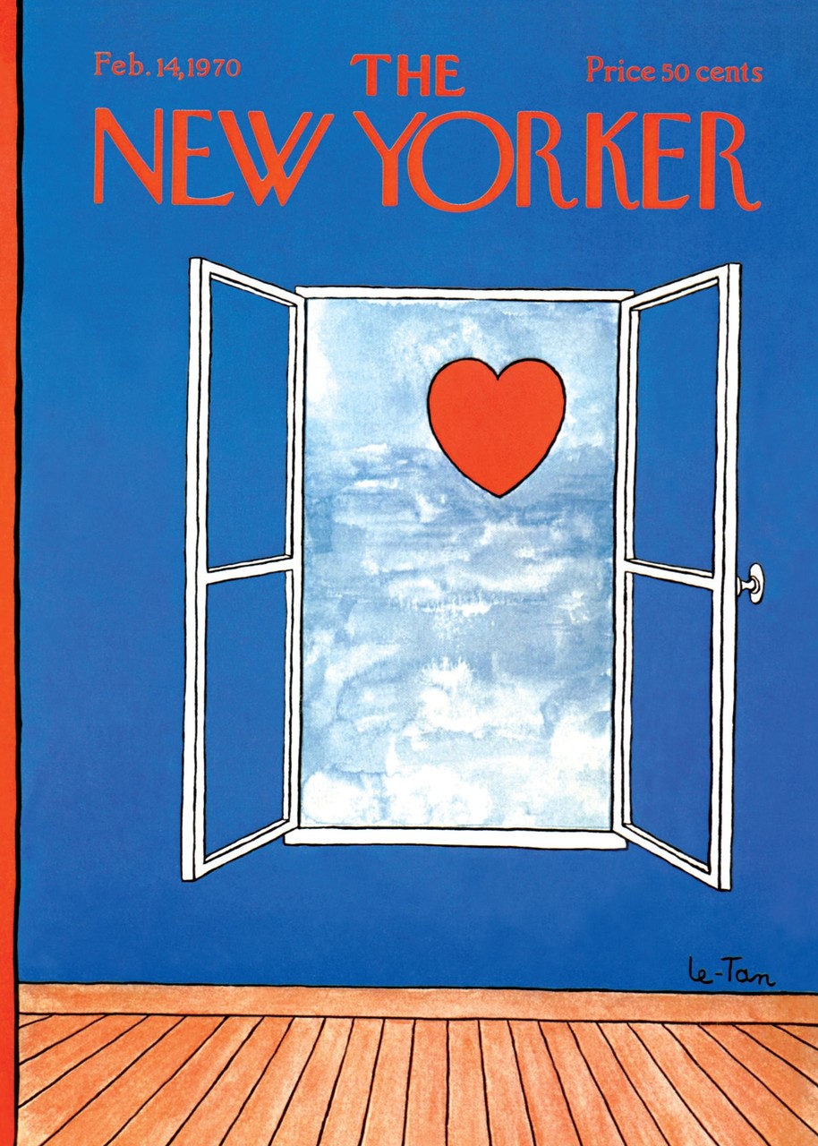 Card: Heart in Window - New Yorker Cover (Inside: "Happy Valentine's Day")