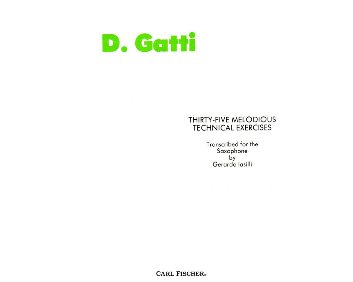 Gatti 35 Melodious Technical Exercises