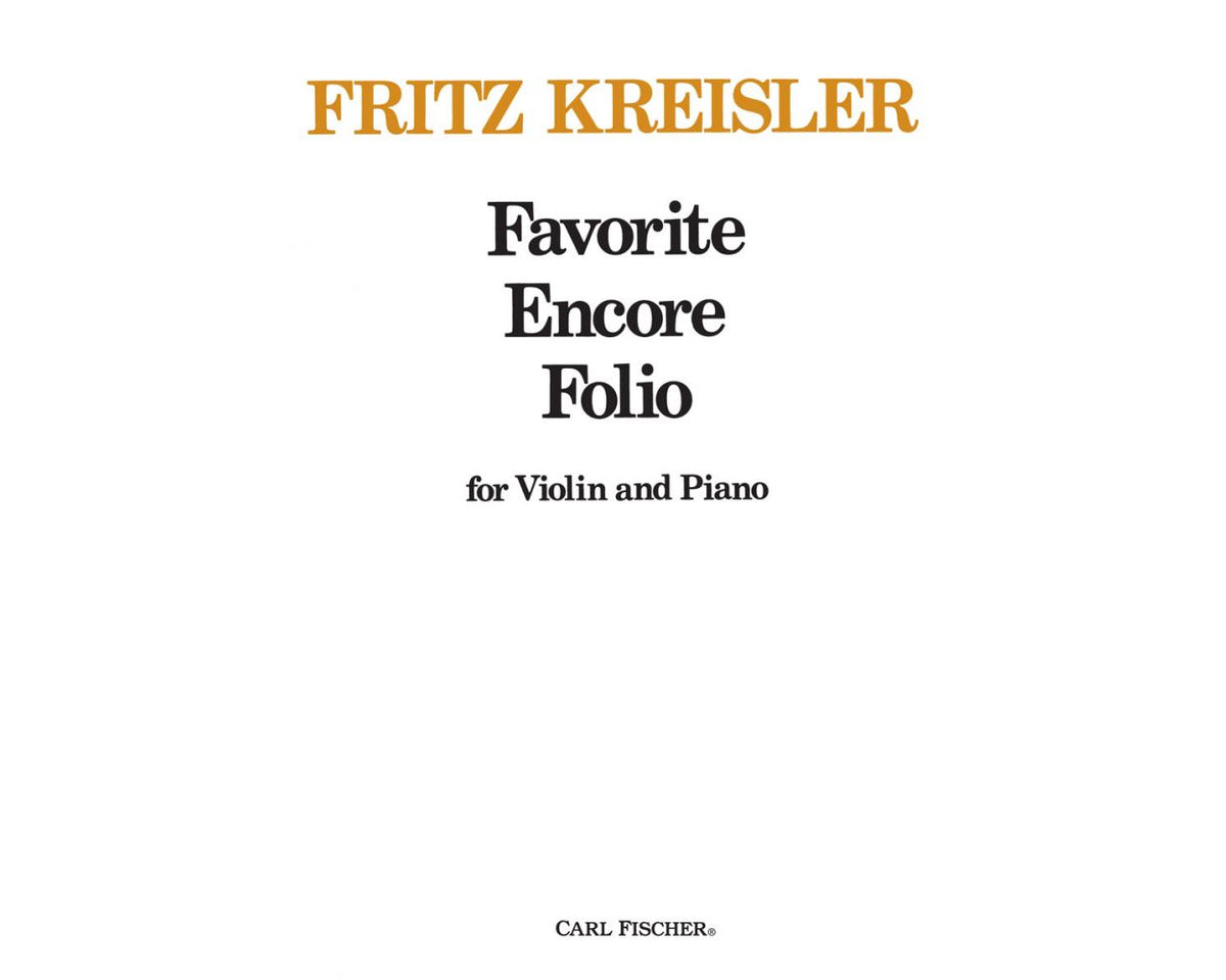 Kreisler Favorite Encore Folio