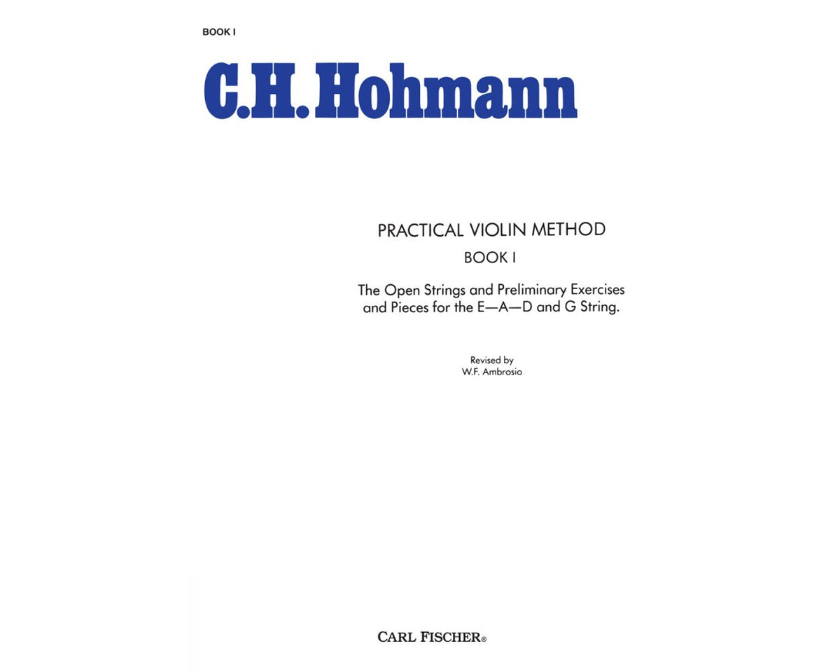 Hohmann Practical Violin Method Book 1