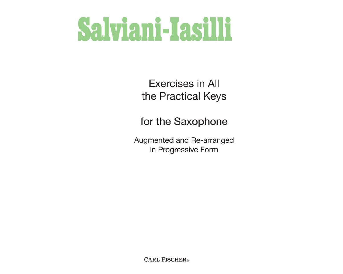 Salviani-Iasilli Excercises In All The Practical Keys