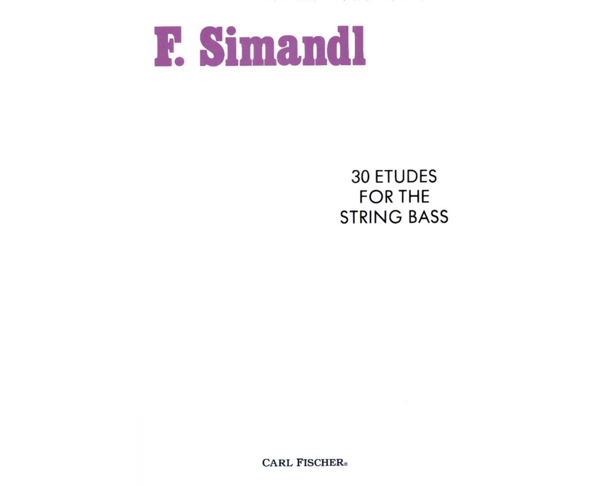 Simandl 30 Etudes for the String Bass