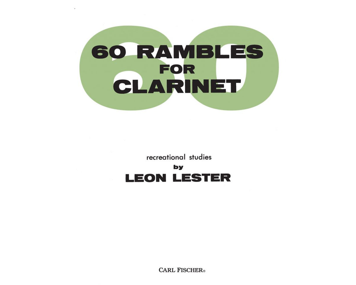 Lester 60 Rambles for Clarinet