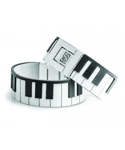 Bracelet: Leather Piano Keyboard