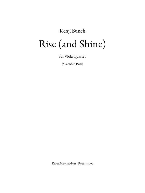 Bunch Rise (and Shine) - Simplified parts