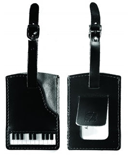 Leather and Suede Piano Luggage Tag