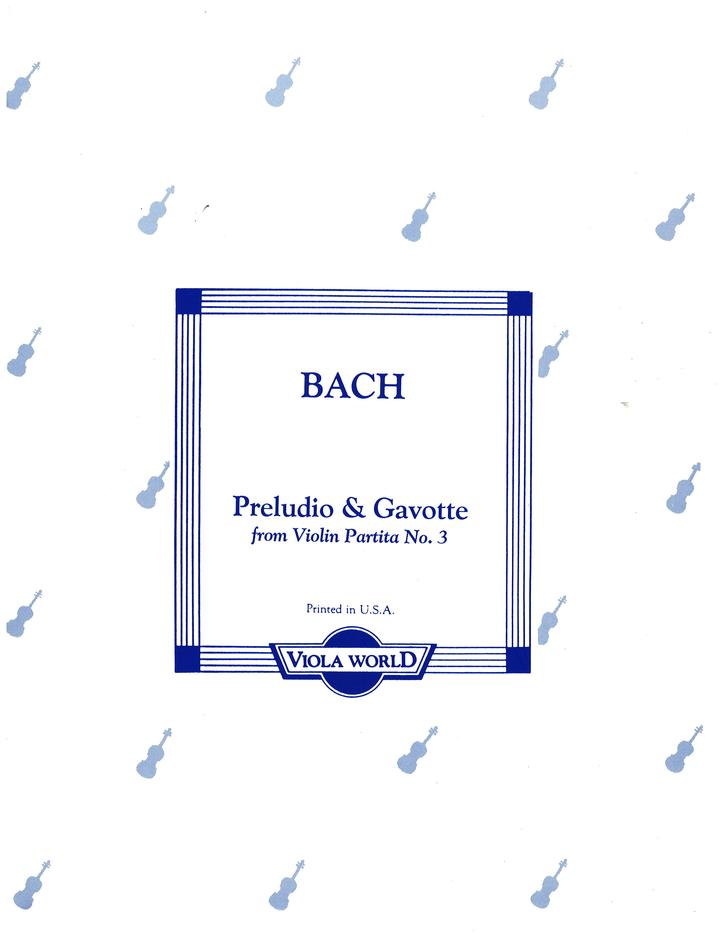 Bach Preludio And Gavotte For Viola And Piano