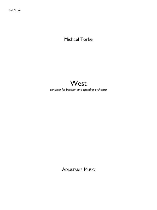 Torke: West bassoon concerto study score