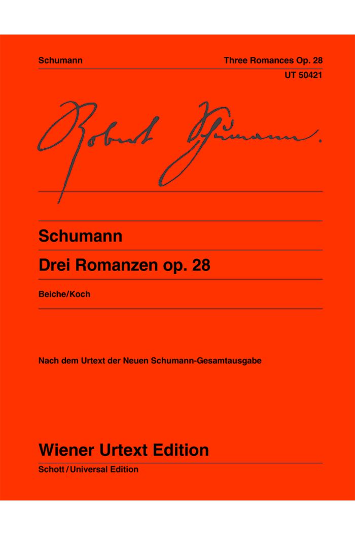 Schumann Three Romances for Piano