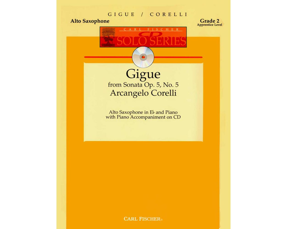Corelli Gigue from Opus 5, No 5 for Alto Saxophone with CD