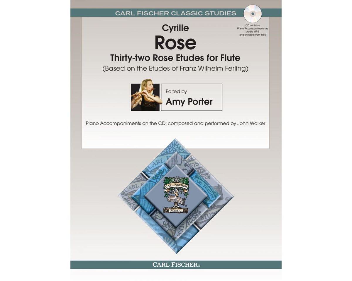 Rose 32 Etudes for Flute with CD