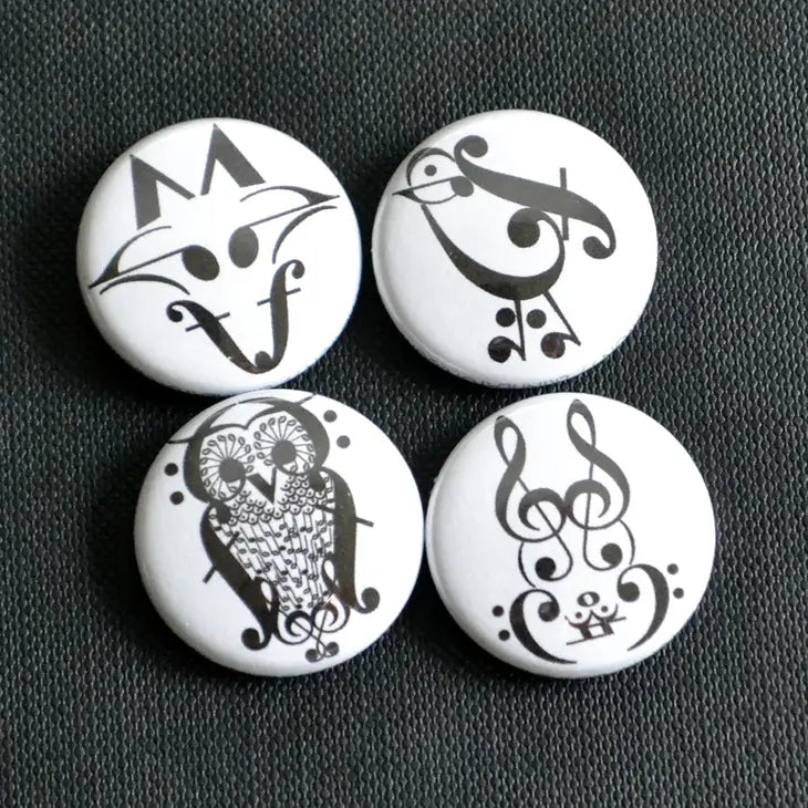 Animal Music Note Magnets
