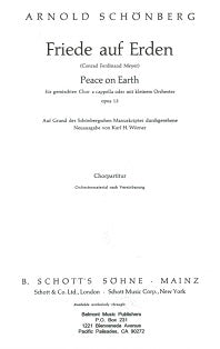 Schoenberg Friede auf Erden Vocal Score