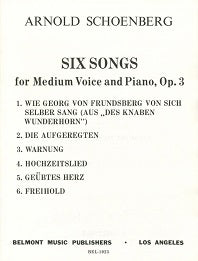 Schoenberg 6 Songs Op. 3 for Medium Voice