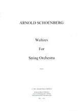 Schoenberg 10 Early Waltzes for String Orchestra Score
