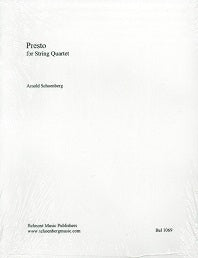 Schoenberg Presto for String Quartet Score and Parts