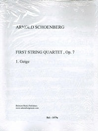 Schoenberg String Quartet No. 1 Op. 7 Parts