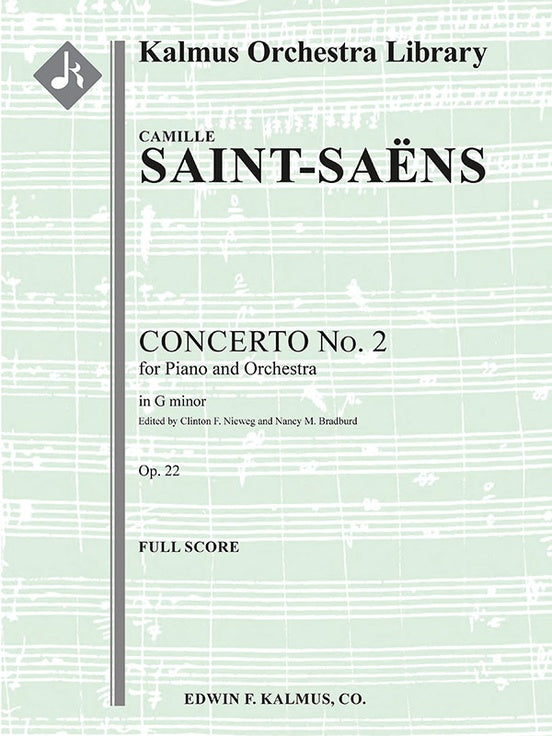 Saint-Saens Concerto for Piano No. 2 in G minor, Op. 22 Full Score