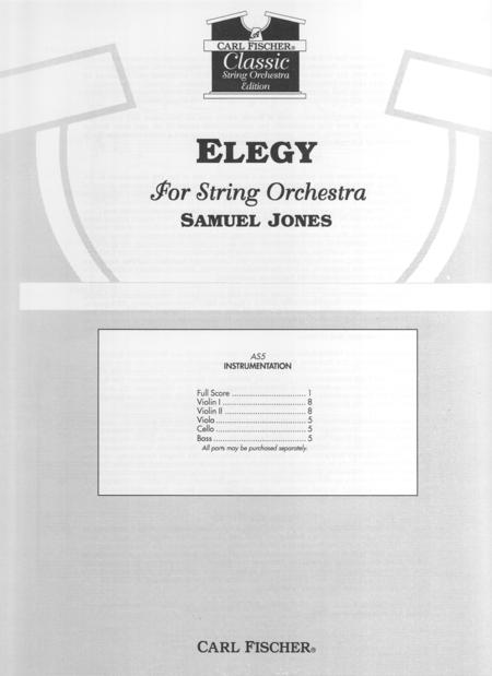 Jones Elegy for Strings - Score