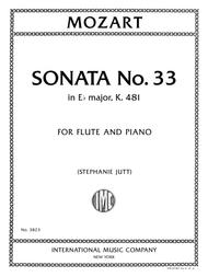 Mozart Sonata No. 33 in E flat major, K. 481 for Flute and Piano