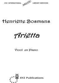 Bosmans Arietta Violin & Piano