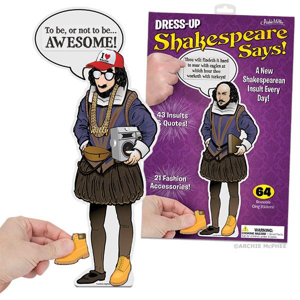 Shakespeare Says: Dress Up Paper Doll