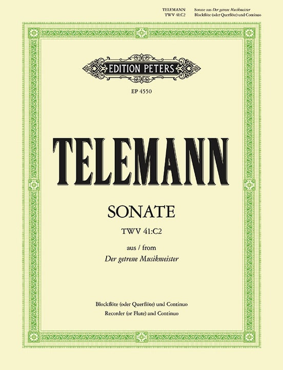 Telemann Sonata in C form 'Getreuen Musikmeister'