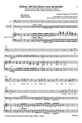 Sperger  Recitative and Aria for Bass, Obligato Double Bass and Orchestra