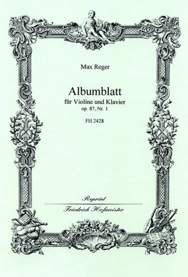 Reger Albumblatt Op. 87 No. 1
