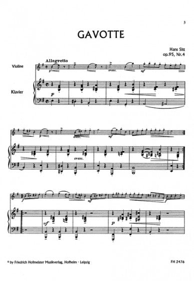 Sitt Gavotte and Perpetuum Mobile Op. 95 Nr. 4 and Nr. 5