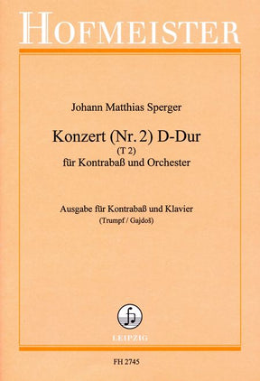 Sperger Concerto No 2 For Double Bass and Orchestra Piano Reduction