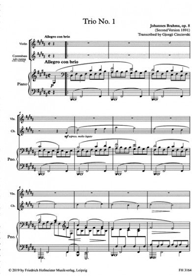 Brahms Trio No. 1 Op. 8