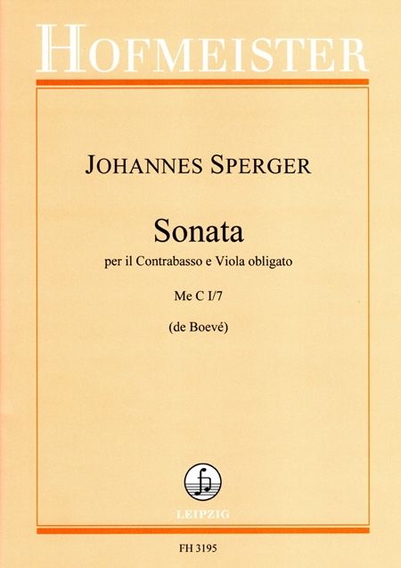 Sperger Sonata per il Contrabasso e Viola obligato