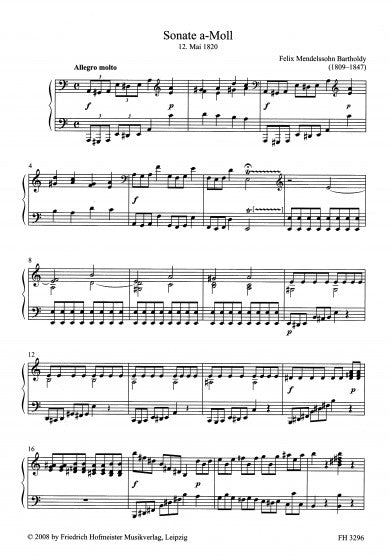 Mendelssohn Three Sonatas and One Sonatina