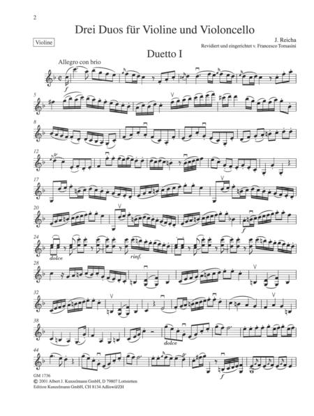 Reicha 3 Duos for Violin and Violoncello