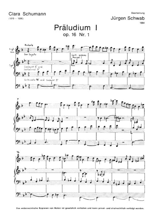 Clara Schumann Praeludium 1 & 2