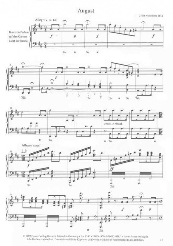 Fanny Hensel Mendelssohn Das Jahr