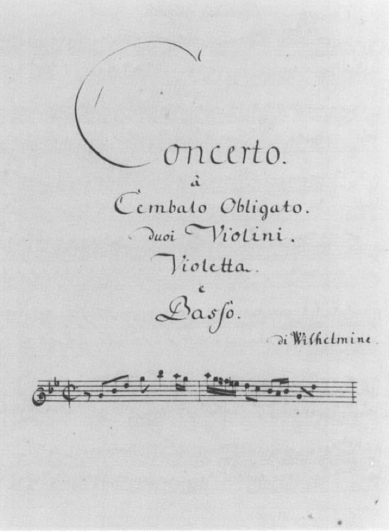 Wilhelmine von Bayreuth Concerto in G