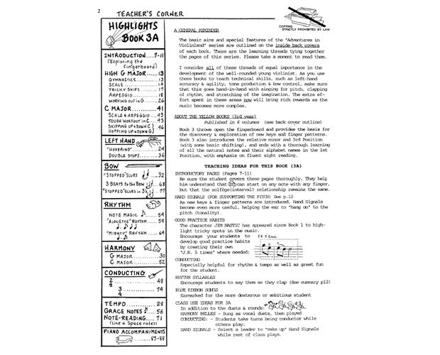 Givens Adventures in Violinland, Book 3A: "Meet Professor Doremi Fasolati"