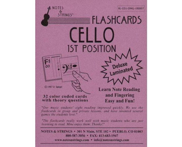 Cello Flash Cards - 32 Flashcard Set