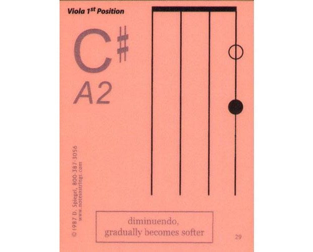 Viola Flash Cards - 32 Flashcard Set