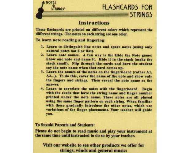 Violin Flash Cards - 32 Flashcard Set
