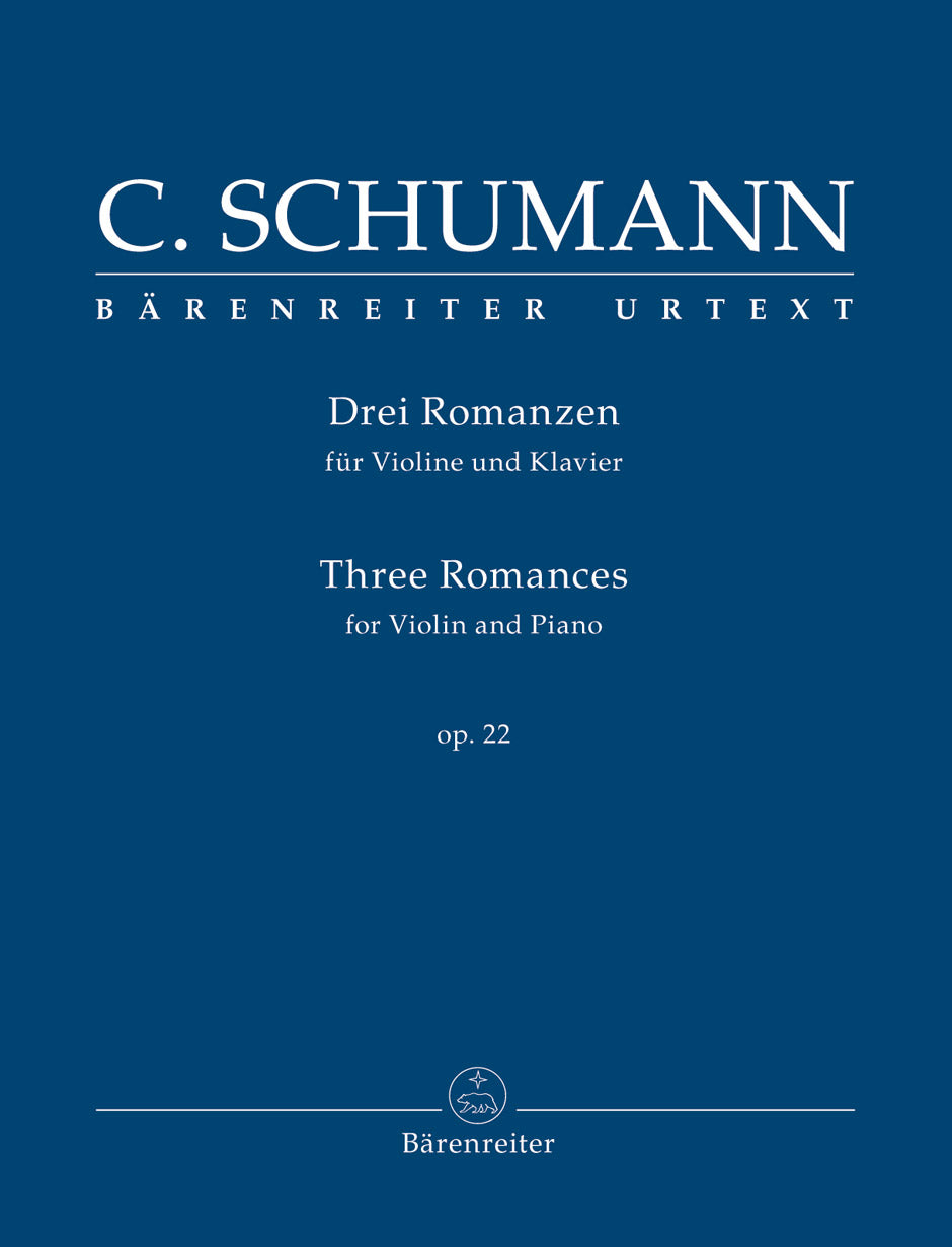Clara Schumann Three Romances for Violin and Piano Opus 22