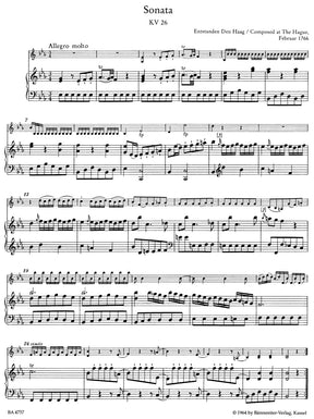 Mozart Six Sonatas for Violin and Piano K 26-31 -Early Sonatas III- (Sonatas for Violin)