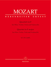 Mozart Quartet for Oboe, Violin, Viola and Violoncello in F major K 370 (368b)