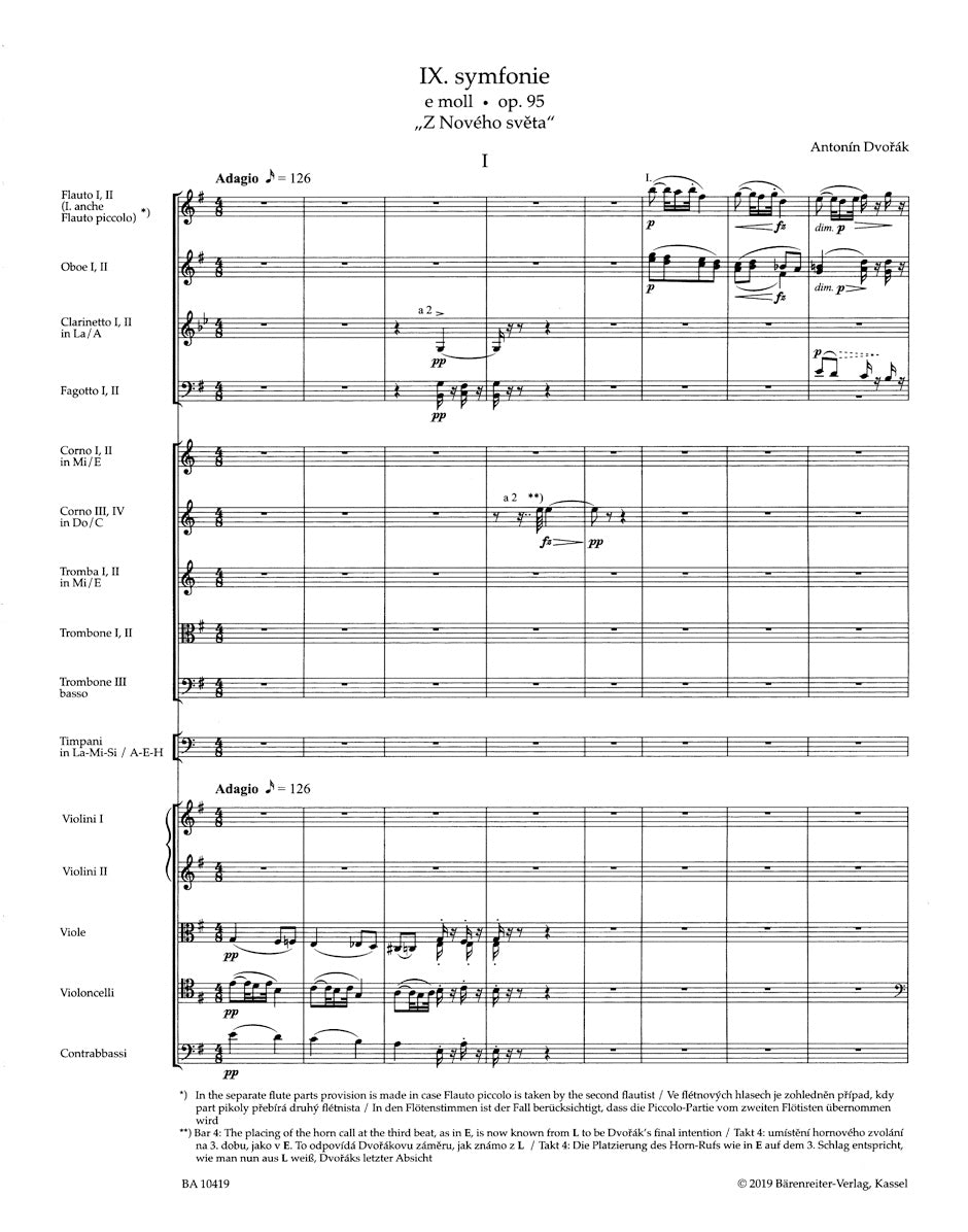 Dvorak Symphonie Nr. 9 e-Moll op. 95 "Aus der Neuen Welt"