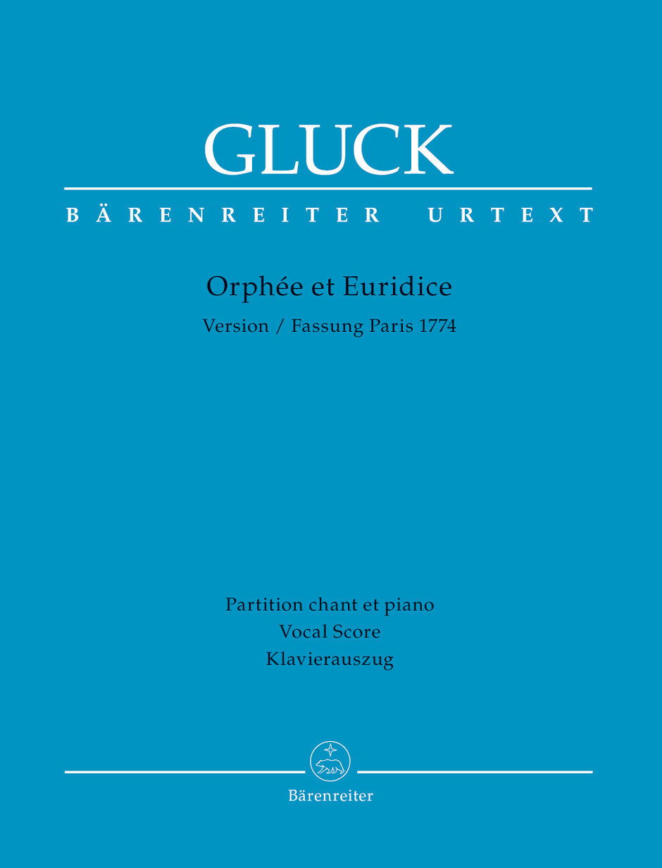 Gluck Orphée et Euridice -Tragédie-opéra (Drame héro´que) in three acts- (Paris Version 1774)