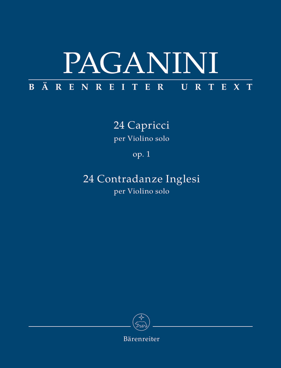 Paganini 24 Capricci op. 1 / 24 Contradanze Inglesi for Violin solo