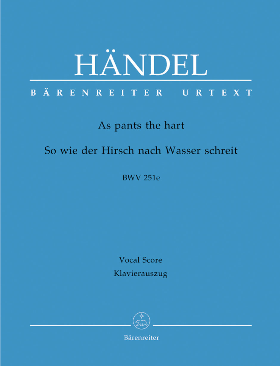 Handel As Pants the Hart HWV 251e